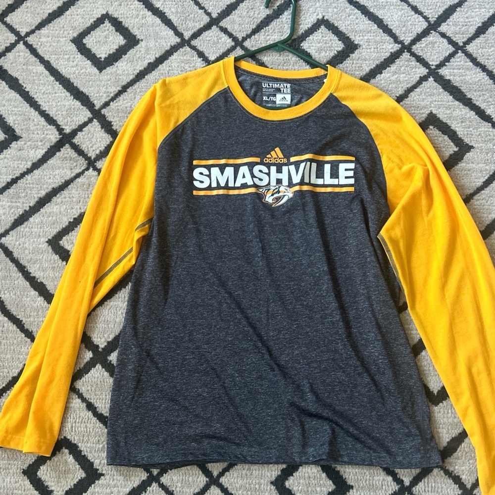 Nashville Predators Official Adidas SMASHVILLE Long Sleeve Mens XL